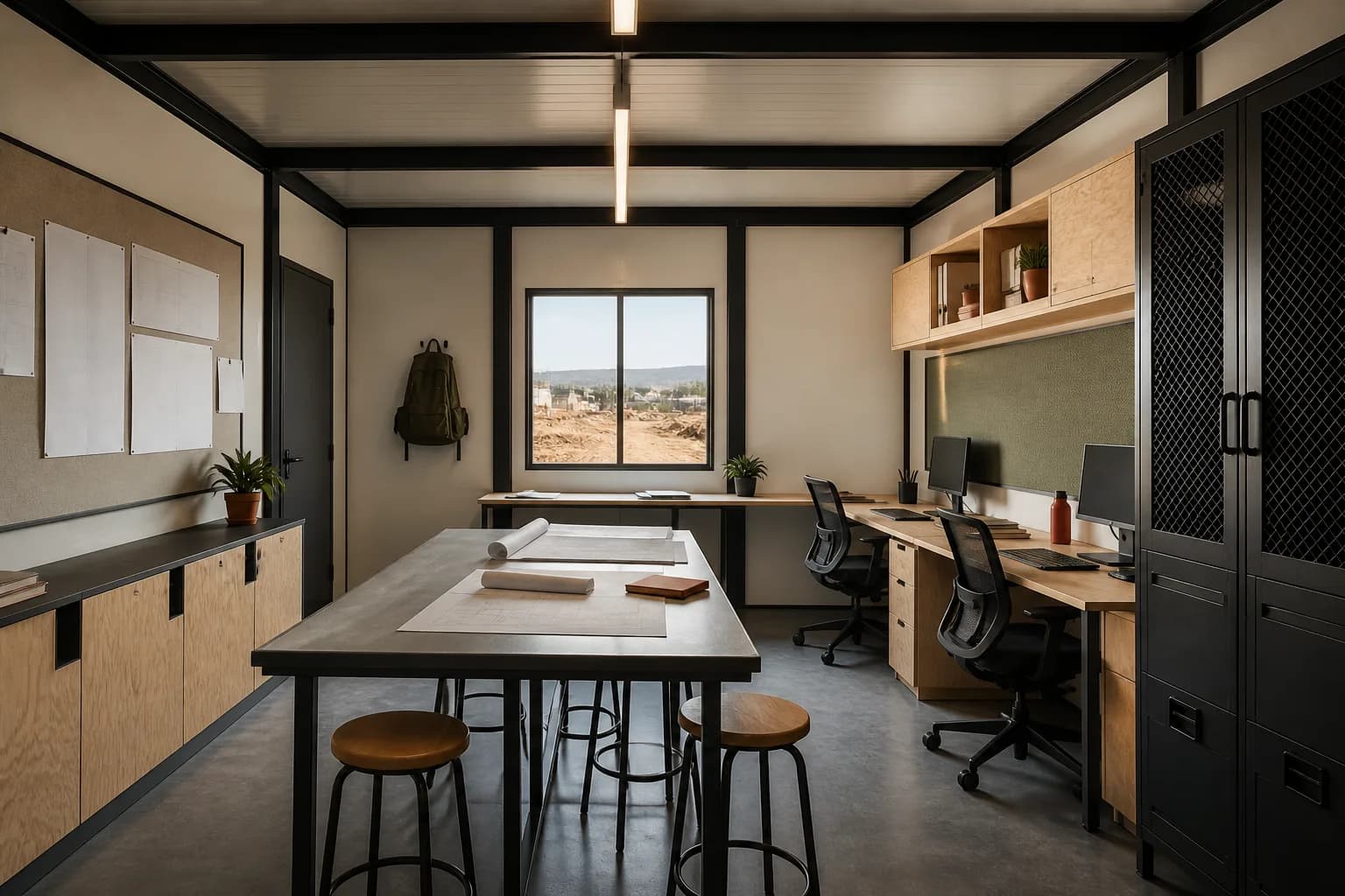 Propuesta interior ESSSA para oficina de obra